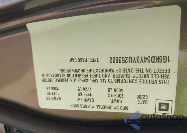 1G6KD54Y3YU253802: 42674210