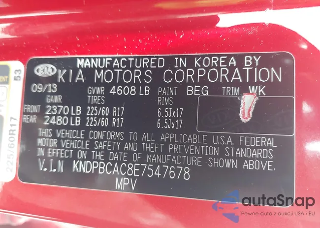 KNDPBCAC8E7547678: 42675309