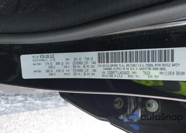 1C6SRFFT1LN216425: 42675576