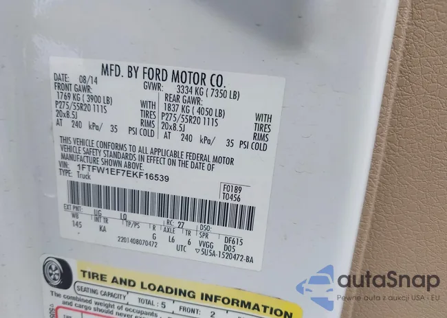 1FTFW1EF7EKF16539: 42675694