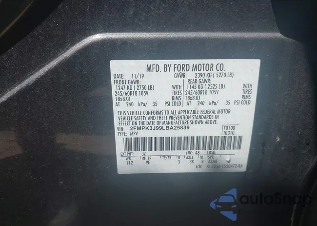 2FMPK3J99LBA25839: 42675696