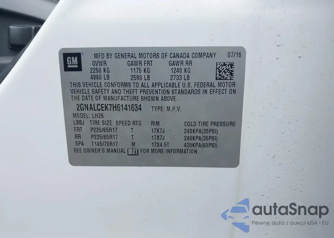 2GNALCEK7H6141634: 42675757