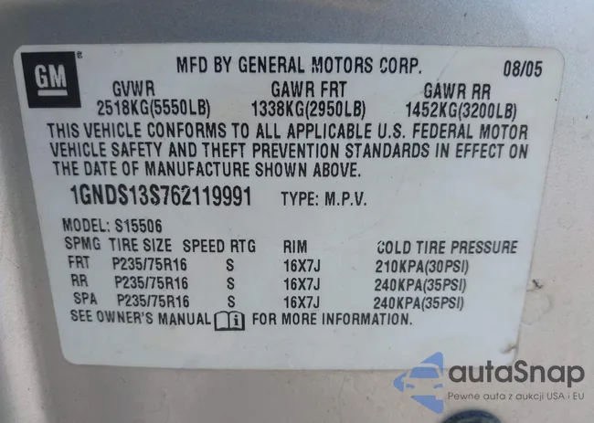 1GNDS13S762119991: 42675804