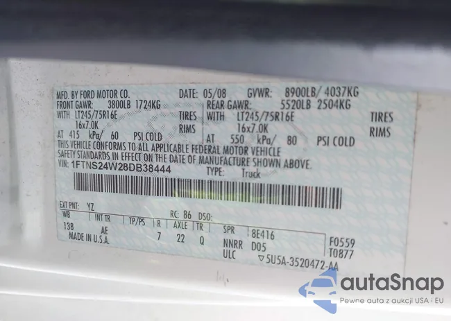 1FTNS24W28DB38444: 42675866