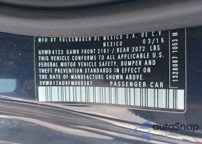 3VW817AU6FM080367: 42675874