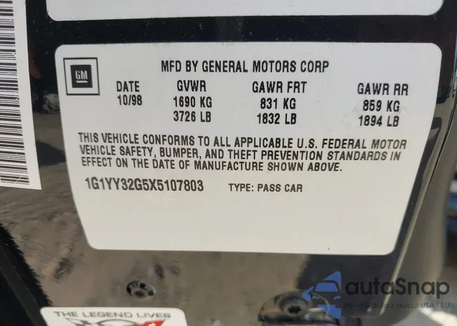 1G1YY32G5X5107803: 42674933