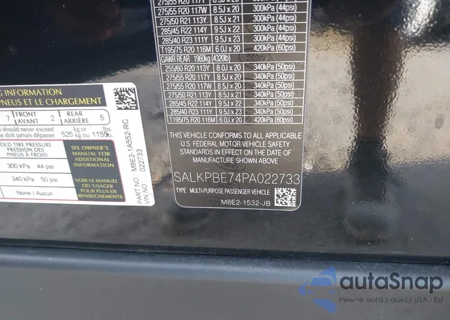 SALKPBE74PA022733: 42675014