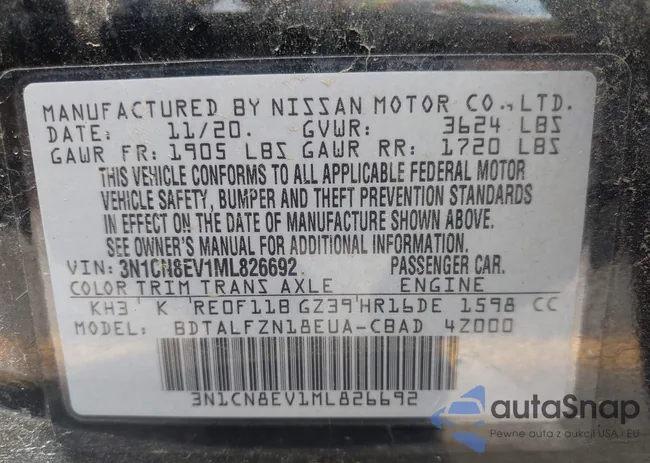 3N1CN8EV1ML826692: 42675057