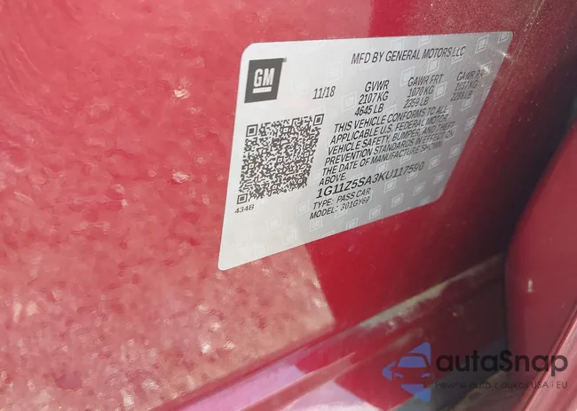 1G11Z5SA3KU117590: 42676417