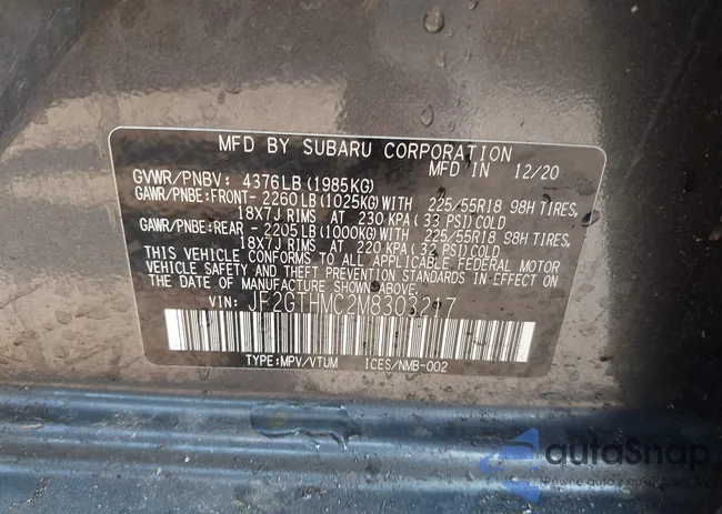 JF2GTHMC2M8303217: 42676424