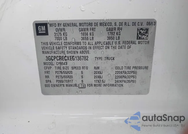 3GCPCRECXEG136782: 42676506