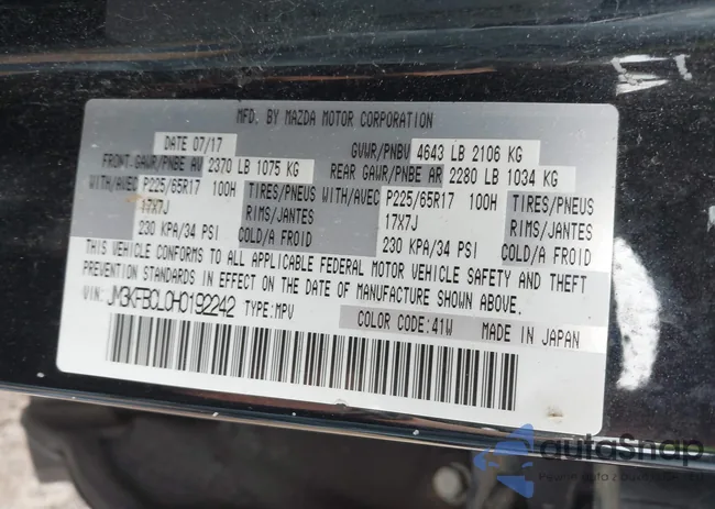 JM3KFBCL0H0192242: 42676066