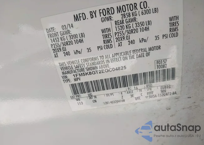 1FM5K8GT2EGC04825: 42676111