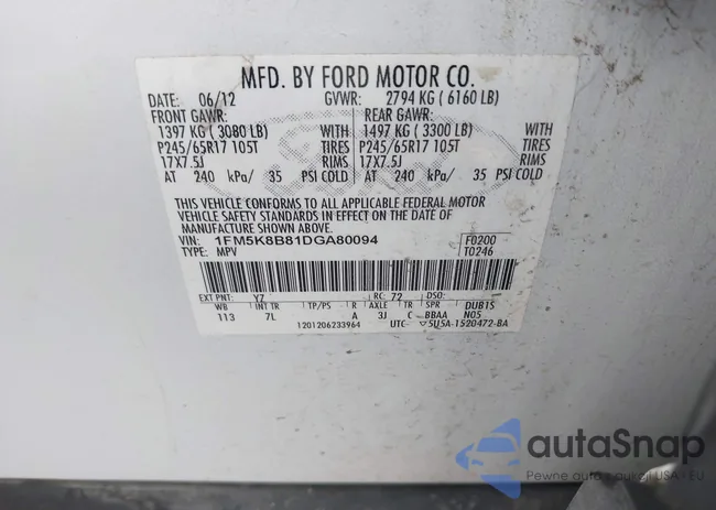 1FM5K8B81DGA80094: 42677391