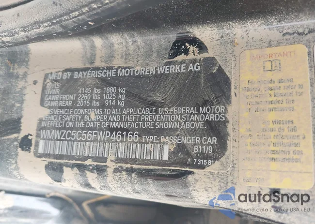 WMWZC5C56FWP46166: 42677454