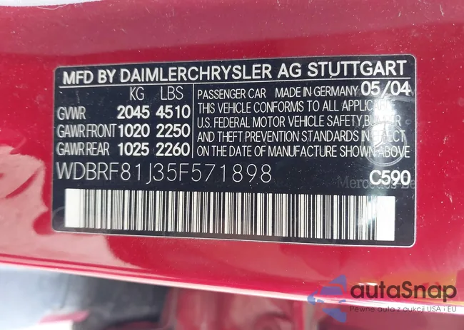 WDBRF81J35F571898: 42677515