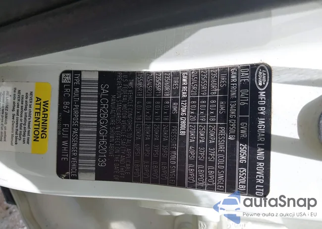 SALCR2BGXGH620139: 42676911