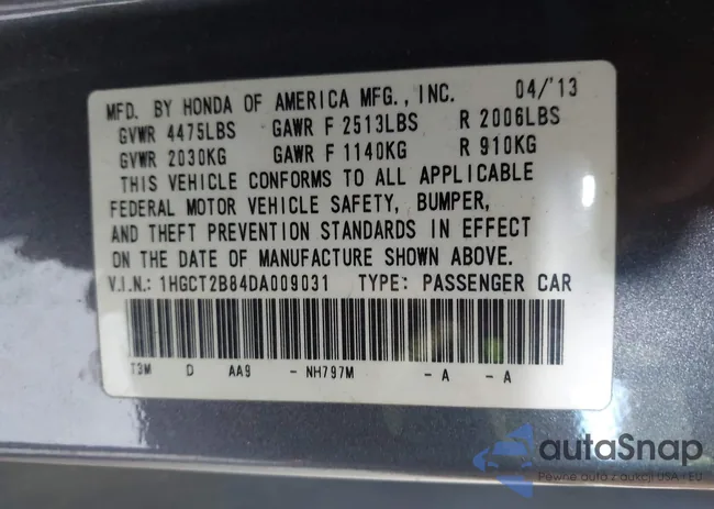 1HGCT2B84DA009031: 42677030