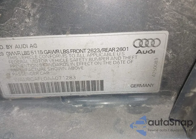 WAUBGAFL0AA071283: 42677166