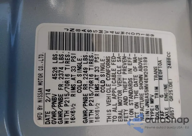 JN8AS5MV4EW203189: 42677192