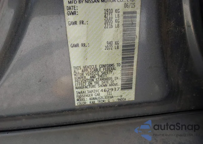 1N4AL3AP2FC462937: 42678305