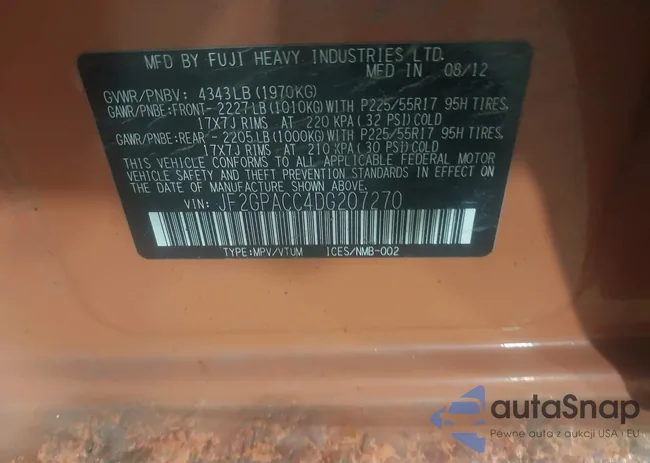 JF2GPACC4DG207270: 42678398