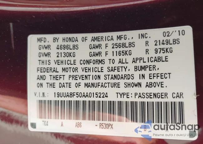 19UUA8F50AA015224: 42678436