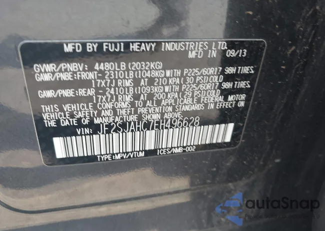 JF2SJAHC7EH496628: 42678537