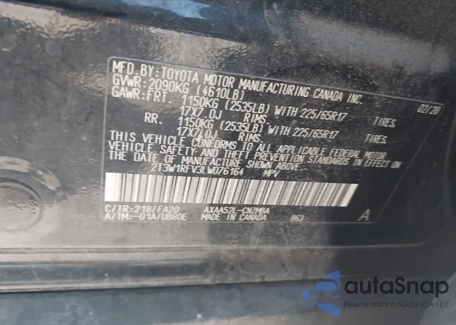 2T3W1RFV3LW076164: 42678582