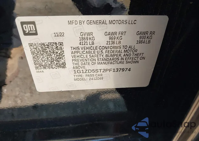 1G1ZD5ST2PF137974: 42678647