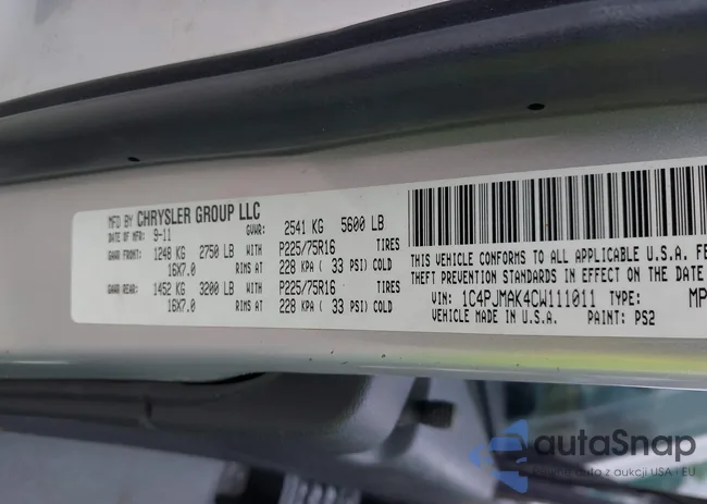 1C4PJMAK4CW111011: 42678858