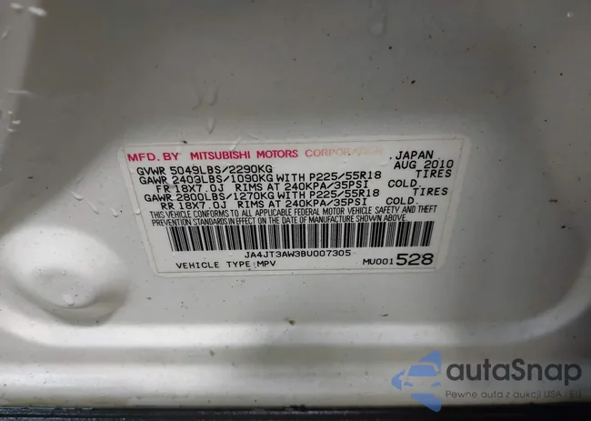 JA4JT3AW3BU007305: 42679434