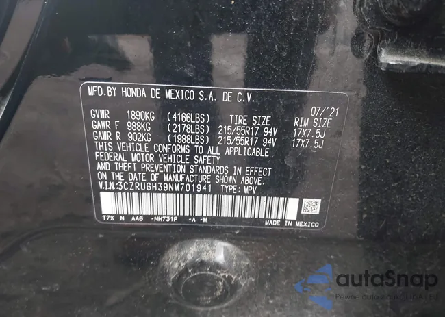 3CZRU6H39NM701941: 42679483