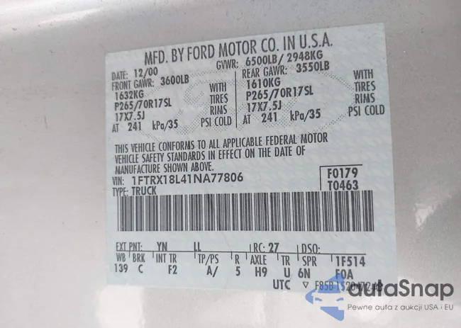 1FTRX18L41NA77806: 42679680