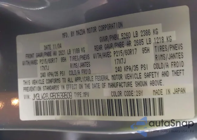 JM3LW28J950539509: 42679010