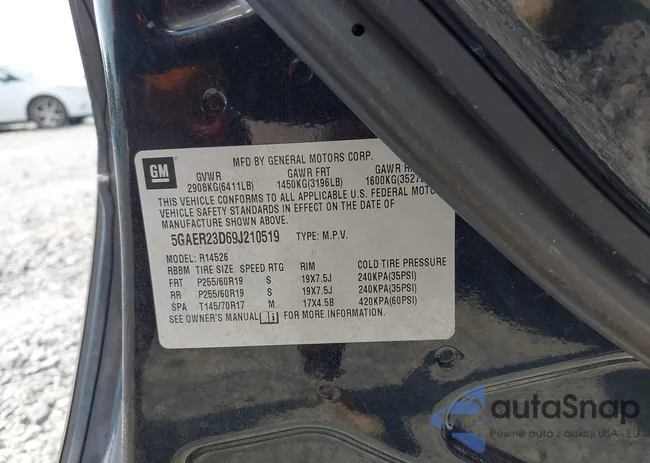 5GAER23D69J210519: 42680277