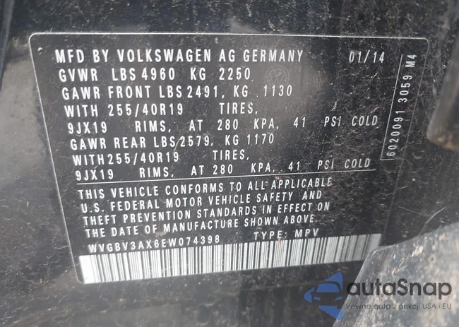 WVGBV3AX6EW074398: 42679876