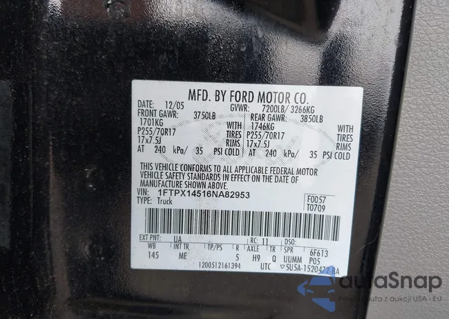 1FTPX14516NA82953: 42680022