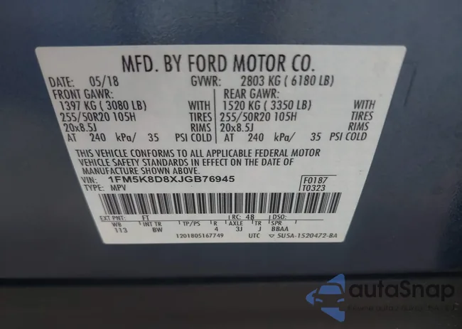 1FM5K8D8XJGB76945: 42680220