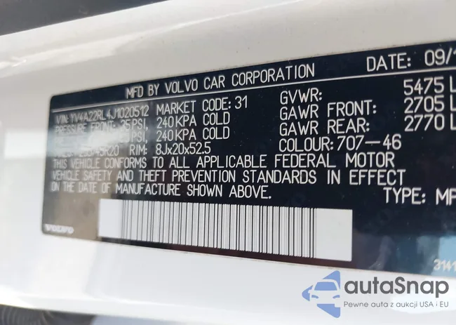 YV4A22RL4J1020512: 42681298