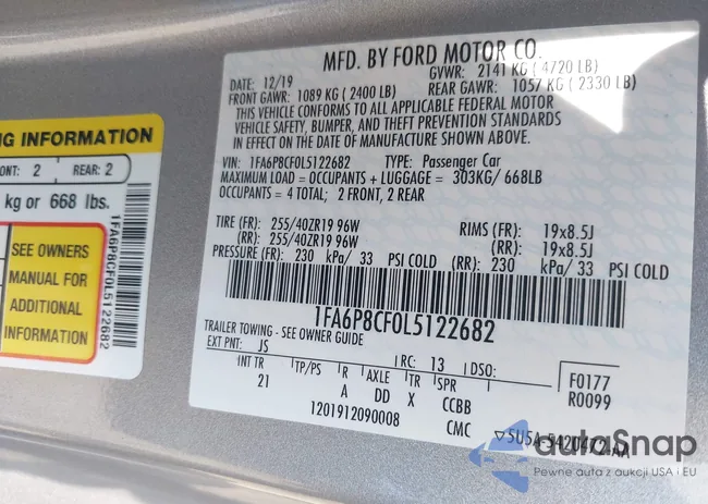 1FA6P8CF0L5122682: 42681327