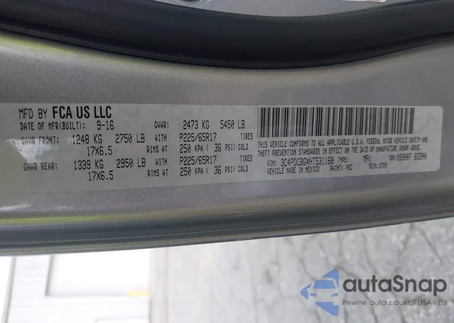 3C4PDCBGXHT531168: 42681408