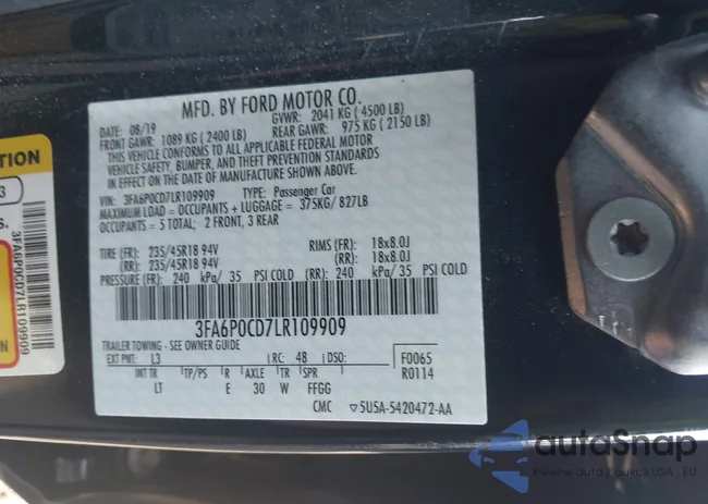 3FA6P0CD7LR109909: 42681455