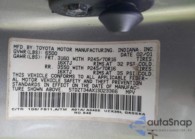 5TDZT34AX1S023366: 42681496