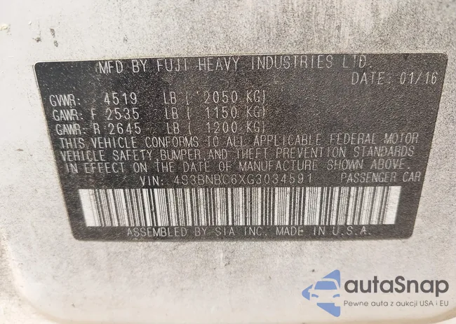 4S3BNBC6XG3034591: 42681582