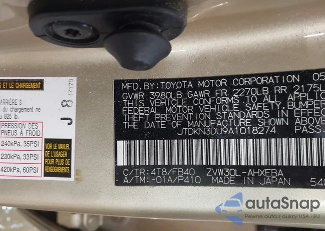 JTDKN3DU9A1018274: 42680920