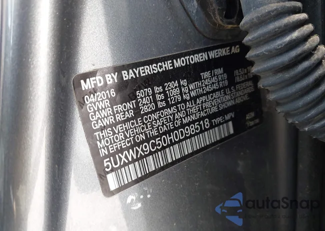 5UXWX9C50H0D98518: 42681055