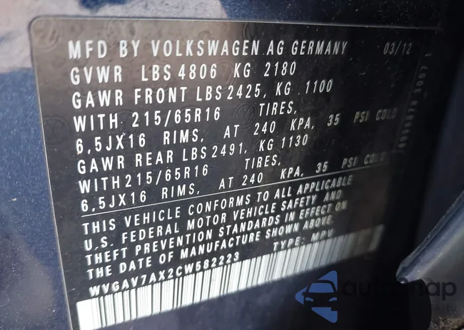 WVGAV7AX2CW582223: 42681171