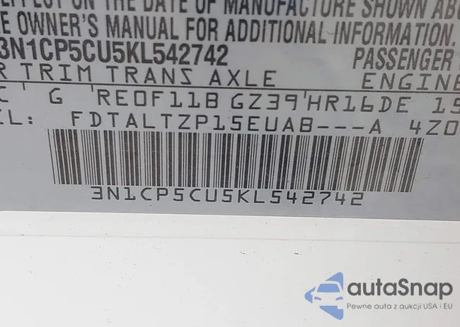 3N1CP5CU5KL542742: 42682332