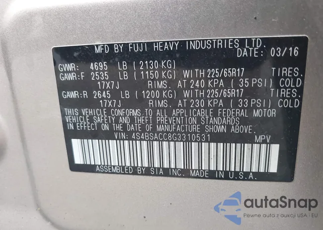 4S4BSACC8G3310531: 42682347